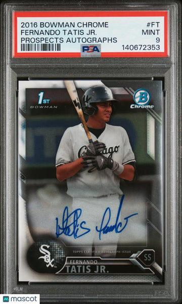 2016 1st Bowman Chrome Prospects Autograph Auto Fernando Tatis JR. RC PSA 9