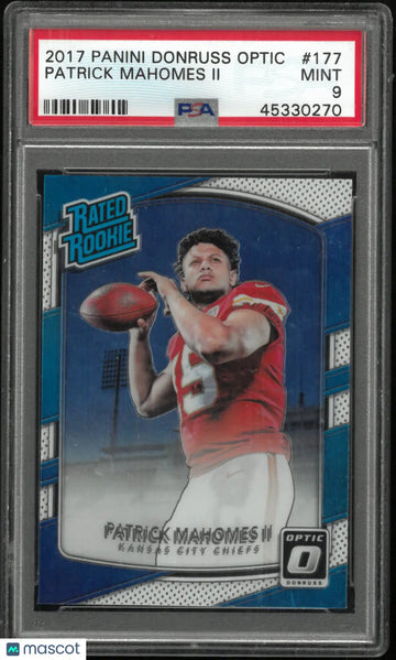 2017 Panini Donruss Optic Rated Rookie Patrick Mahomes II RC PSA 9