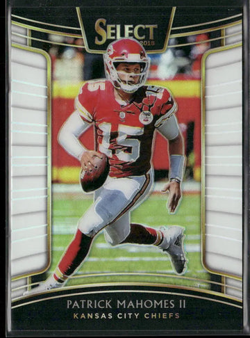 2018 Panini Select Football Concourse White Prizm Patrick Mahomes II /75