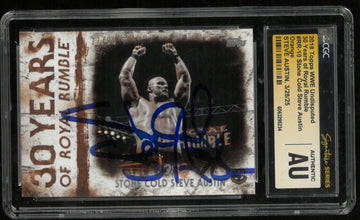 2018 Topps WWE Undisputed Stone Cold Steve Austin 30yrs Of Royal Rumble In Person Auto CGC Authentic