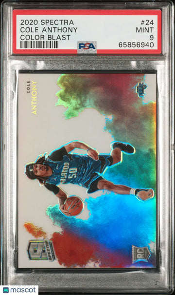 2020-21 Panini Spectra Color Blast Rookie Cole Anthony RC PSA 9