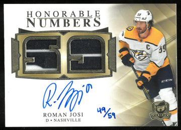 2020-21 Upper Deck The Cup Honorable Numbers Patch Auto Roman Josi /59