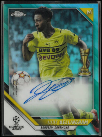 2021/22 Topps UEFA Champions League Autograph Jude Bellingham Auto Teal /199