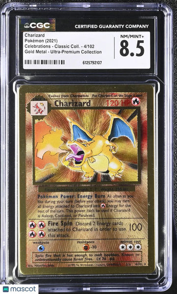 2021 Pokemon Celebrations Charizard Gold Metal UPC CGC 8.5 4/102
