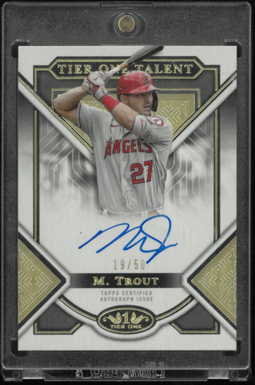 2021 Topps Tier One Talent Mike Trout Auto /50