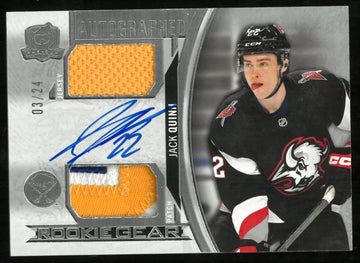 2022-23 UD The Cup Jack Quinn RC Rookie Autograph Jersey Patch /24