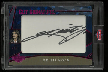 2022 Decisions Authentic Cut Signature Kristi Noem 3/4