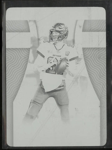2022 Panini Chronicles National Treasure Tom Brady Treasure Moments Black Plate 1/1