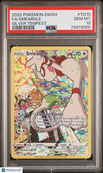 2022 Pokemon Sword & Shield Silver Tempest Smeargle PSA 10 TG10/TG30