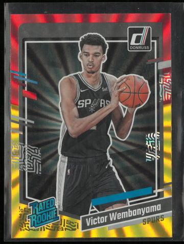 2023-24 Panini Donruss Victor Wembanyama Red Gold Laser