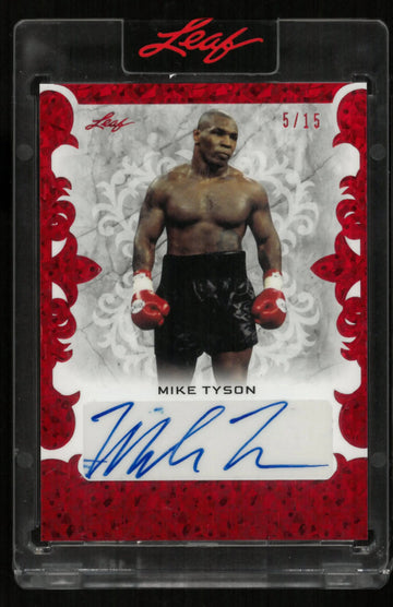 2023 Leaf Trading Superlative Signatures Mike Tyson Autograph Red /15