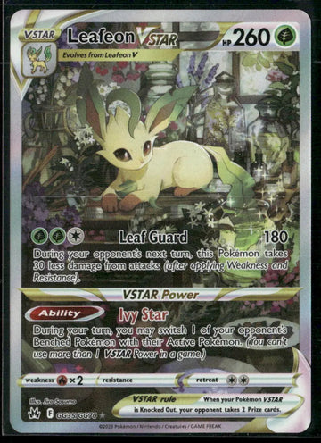 2023 Pokemon Crown Zenith: Galarian Gallery Ultra Rare Leafeon VSTAR GG35/GG70