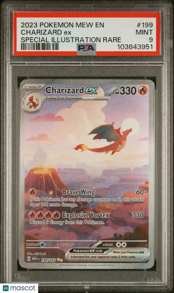 2023 Pokemon 151 Charizard EX Special Illustration Rare PSA 9 199/165