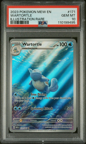 2023 Pokemon Mew EN-151 Wartortle Illustration Rare PSA 10 171/165