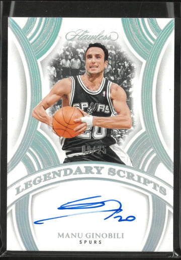 2024-25 Panini Flawless Legendary Scripts Autograph Manu Ginobili Auto /25