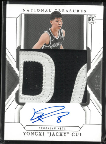 2024-25 Panini National Treasure Rookie Patch Auto Yongxi "Jacky" Cui Auto RC/99