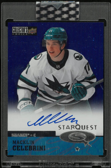 2024-25 Upper Deck Clear Cut Star Quest Macklin Celebrini Autograph Auto