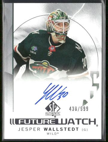 2024-25 UD SP Authentic Future Watch Rookie Auto Jesper Wallstedt /999