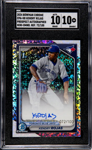 2024 Bowman Chrome Kendry Rojas Prospect Auto Mini Dmnd. Refractor SGC 10 /100
