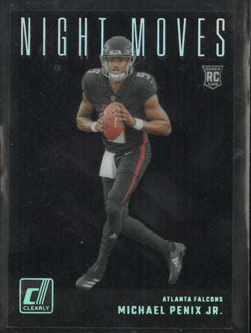2024 Panini Clearly Donruss Michael Penix Jr. Night Moves RC Rookie