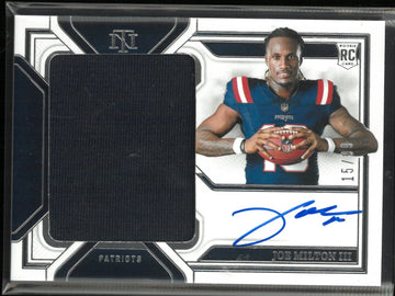 2024 Panini National Treasure Rookie Patch Autograph Joe Milton III RC /99
