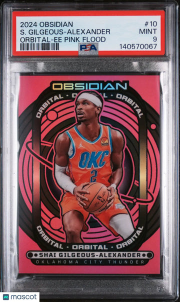2024 Panini Obsidian Orbital Shai Gilgeous-Alexander Pink Flood /49 PSA 9