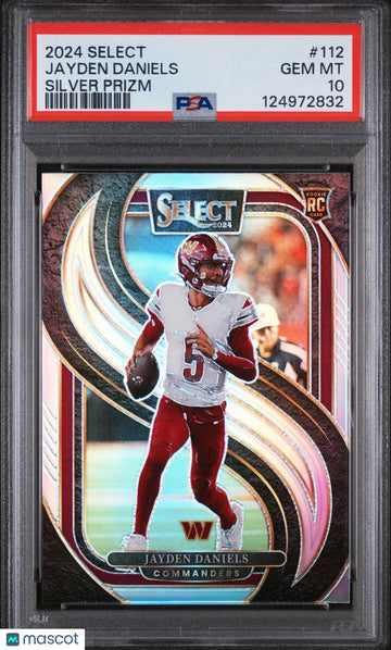 2024 Panini Select Jayden Daniels #112 Silver Prizm PSA 10