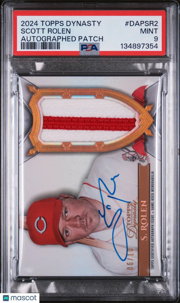 2024 Topps Dynasty Autographed Auto Patch Scott Rolen /10 PSA 9