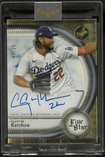 2024 Topps Five Star Autograph Clayton Kershaw Auto Black /25