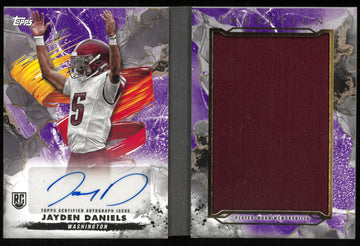 2024 Topps Inception Football Jayden Daniels RC Patch Auto Booklet /35