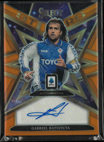 2025-26 Panini Select Stars Gabriel Batistuta Autograph Auto Orange /25