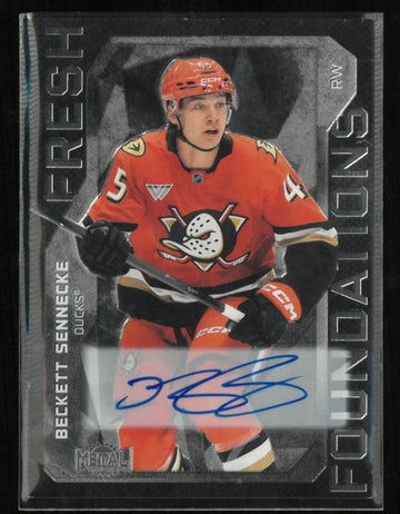 2025-26 Upper Deck Metal Universe Fresh Foundations Beckett Sennecke Autograph