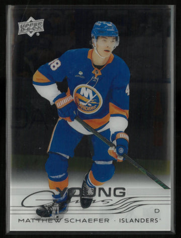 2025-26 Upper Deck Series 2 Clear Cut Young Guns Rookie Matthew Schaefer RC