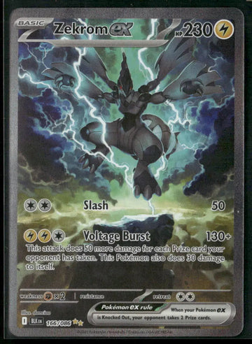 2025 Pokemon Black Bolt Special Illustration Rare Zekrom ex 166/086