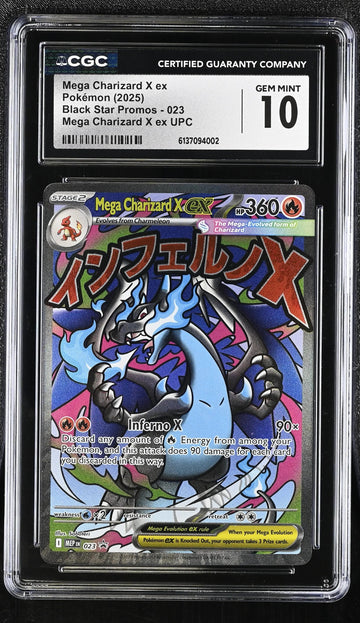 2025 Pokemon Black Star Promo Mega Charizard X ex Mega Charizard X ex UPC CGC 10