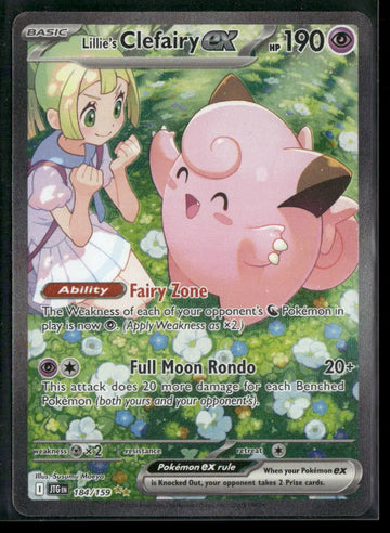 2025 Pokemon Journey Together Lillie's Clefairy ex SIR 184/159