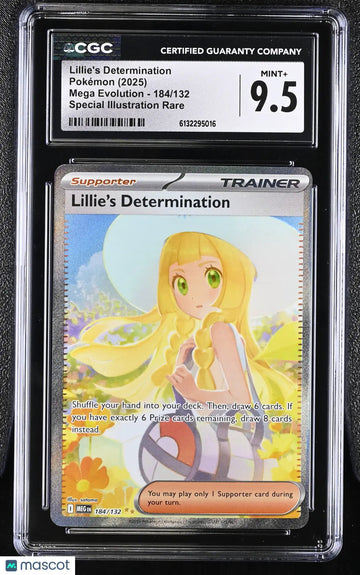 2025 Pokemon Mega Evo Lillie's Determination Special Illustration CGC9.5 184/132
