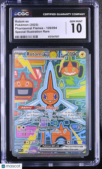 2025 Pokemon Phantasmal Flames Special Illustration Rare Rotom ex 126/094 CGC 10