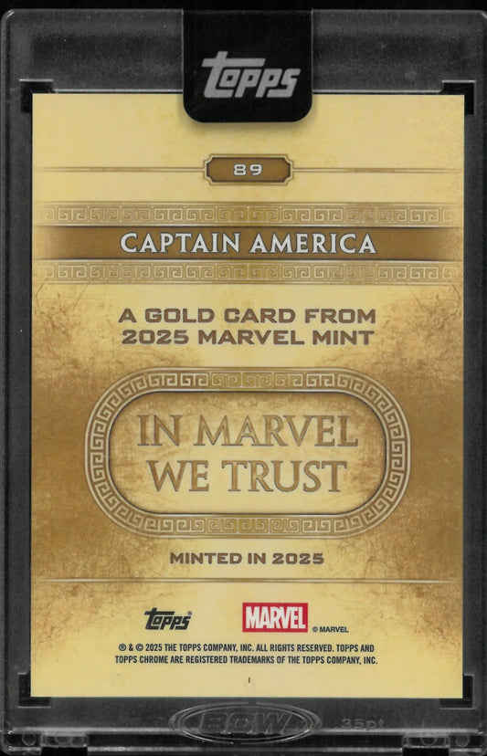 2025 Topps Chrome Marvel Mint Gold Red Refractor Captain America /5