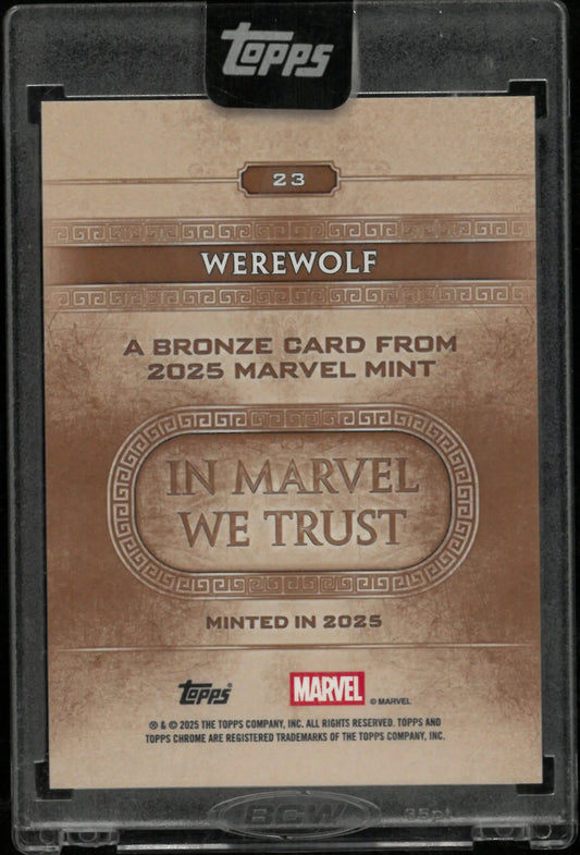 2025 Topps Chrome Marvel Mint Gold Red Refractor Werewolf /5