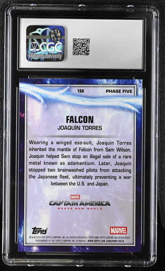 2025 Topps Marvel Studios Chrome Falcon 35/49 #168 CGC 10