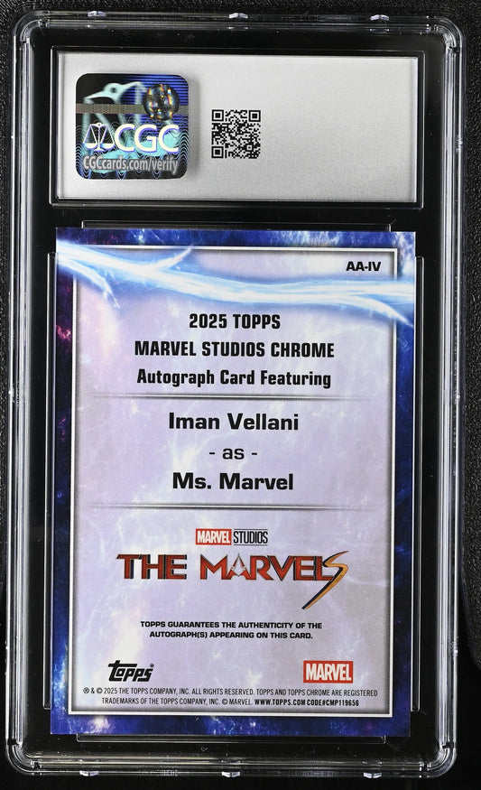 2025 Topps Marvel Studios Chrome Iman Vellani #AA-IV CGC 9.5