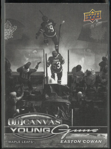2025 UD Extended Series UD Canvas Black White Young Guns RC Easton Cowan