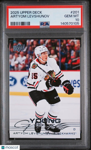 2025 Upper Deck Series 1 Young Guns Rookie Artyom Levshunov RC PSA 10