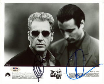Al Pacino & Andy Garcia The Godfather III Signed 8x10 Promo Photo PSA #AQ49776