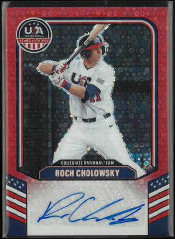 2026 Panini USA Baseball Stars & Stripes Autograph Roch Cholowsky Auto Red /25