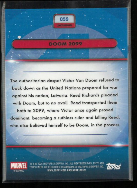 2026 Topps Finest Marvel Doom 2099 /50 Gold Refractor