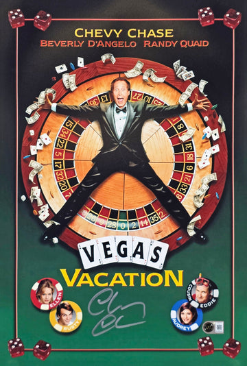 Chevy Chase Vegas Vacation Signed 12x18 Photo w/ Silver Signature BAS Witness 3