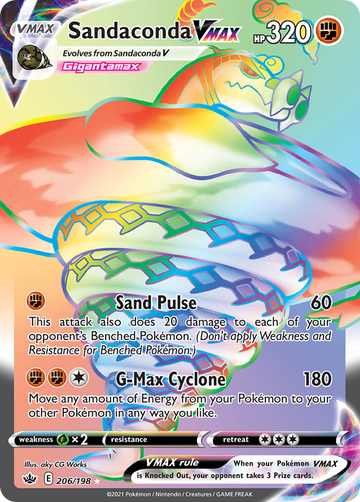 Sandaconda Vmax 206 198 Chilling Reign Holofoil