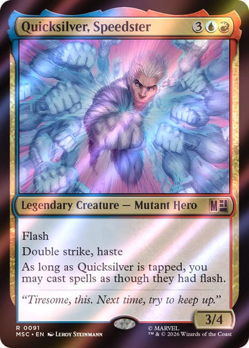 Quicksilver, Speedster [91] [Marvel Super Heroes: Commander] [Surge Foil]
